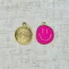 Acessórios de Joia com Gotejamento de Óleo em Liga Face Sorridente Pingente Pulseira DIY Colar Brincos Chaveiro Acessórios Personalizados
