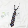 Camisa Uniforme Sin Estudiantes Borgoña jk Corbata para Mujer Estilo Japonés Estilo Preppy Rayas Foto de Graduación Corbata Pequeña para Hombre