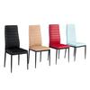 Silla de Ocio Creativa Moderna Simple para el Hogar Escandinavo Silla de Línea Horizontal Accesible de Lujo Respaldo Silla de Cuero Silla de Restaurante