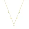 Collar de Cadena Clavicular con Colgante de Ópalo Pequeño en Forma de Lágrima Transfronterizo Collar con Borla Cuadrada Geométrica Joyería de Vacaciones para Mujeres