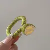 Cuerdas para el pelo tipo cordón de teléfono de la serie Frutas para mujer, de alta gama, sencillas, para coleta, moño, cuerda para el pelo de alta elasticidad, accesorios para el pelo