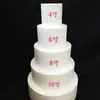 Bolo de espuma para lanche modelo decoração com pasta americana prática forma de bolo 4/6/8/ 10 polegadas base de bolo de espuma