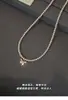 Collar de Aleación de Cobre Nuevo Primavera y Verano Nuevo Collar de Mariposa para Mujer Exquisito Versátil Sencillo Nicho Cadena para Clavícula