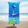 Toalha de Banho Microfibra Absorvente Pronta-a-Usar Popular Transfronteiriça Férias Ativa Secagem Rápida Toalha de Praia Estampada Litoral
