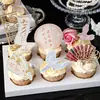 Decoração de Cupcake Feliz Dia dos Namorados Chinês Estilo Chinês Antigo Pássaro Alado Dia dos Namorados Aniversário Leque Dobrável Cartão de Inserção