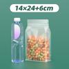 Bolsa Stand-Up Transparente Esmerilada con Sellado de Ocho Lados Grande Auto-Sellable para Alimentos Granos Dátiles Rojos Nuez Empaque Sellado Engrosado