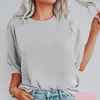 Moda Nova Gola Redonda Pulôver Europeu e Americano Camisetas Lisas Masculinas e Femininas Tops Casuais de Manga Curta Exportação Transfronteiriça Aliexpress