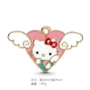 Venta Caliente Transfronteriza Dibujos Animados Sanrio Gato Kt Esmalte Aleación Colgante Joyería Collar Accesorio Componentes para Joyería DIY