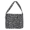 Estilo Coreano Mismo Estilo Bolso de Lona Estampado de Leopardo Bolso Tote Vintage para Niña Gran Capacidad Pana Bolso de Hombro Cruzado de Tela