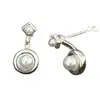 Pendientes de Perla Retro Franceses de Nicho Colgantes Geométricos de Perla Dos Formas de Usar Accesorios de Pendientes de Uso Diario