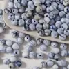 Novas contas redondas de resina com gradiente estilo chinês vintage, materiais DIY feitos à mão para joias, contas soltas para pulseira, pequenos componentes de acessório