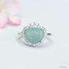 Anillo de Jade Natural Grado A Guan Yu Tipo Hielo Agua Azul Anillo Ruyi Femenino Transmisión en Vivo Venta al por Mayor Dropshipping S4091202