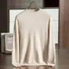 Suéter de Punto de Cachemira de Cuello Medio para Hombre, Negocio, Lujo Ligero, Color Sólido, Básico, Jersey de Manga Larga, Holgado, Adelgazante, Interior