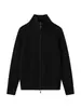 Cárdigan Suéter de Punto de Cuello Alto con Doble Cremallera Estilo Americano Personalizado para Otoño e Invierno para Hombres y Mujeres, Chaqueta de Punto Casual de Color Sólido de Manga Larga