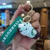 Llavero de oso de Starbucks transfronterizo, exquisito llavero de coche de dibujos animados, muñeco, taza de té con leche, bolsa, colgante, venta al por mayor