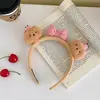 Faixa de cabeça fofa com orelhas de panda para lavar o rosto, faixa de cabeça de pelúcia de desenho animado com coroa alta para mulheres, faixa para maquiagem e lavar o cabelo, acessório de cabelo