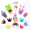 Explosões transfronteiriças diretas de fábrica, adesivos de pano bordados de coroa de desenhos animados, crachá de animal pequeno, acessórios de roupas infantis patch