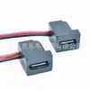 Conector fêmea Tipo-C tipo encaixe direto com cabo para brinquedos, lâmpadas e pequenos eletrodomésticos, conector de fio-lead certificado CE 2P