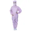 Ropa Avanzada Antiestática Libre de Polvo, Traje de Sala Limpia de Tres Piezas con Tirador Diagonal de Malla, Ropa de Trabajo para Taller Libre de Polvo, Ropa Protectora Clase 100