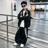 Conjunto de Chaqueta de Primavera y Otoño para Niños, Nuevo Estilo Coreano Elegante Conjunto Deportivo de Dos Piezas para Niños, Ropa Genial para Niños Mayores