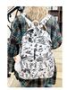 Mochila feminina 2023, nova moda, estilo universitário, estilo japonês, grande capacidade, casual, simples, de lona, com costas