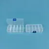 Fabricante en stock caja de plástico transparente de 10 compartimentos rectangular PP caja de piezas extraíbles caja de componentes caja de almacenamiento para empaque al por mayor