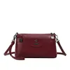 Bolso pequeño cuadrado multicapa de piel suave con correa fina para el hombro, doble uso como bolso de mano y bolso de hombro, adecuado para el uso diario, bolso simple y casual para mujer