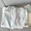 Doce novo conjunto de casa de algodão nuvem para mulheres, conjunto de outono com mangas compridas e calças compridas, estampa de céu estrelado, modelagem solta, conjunto de pijama com colarinho