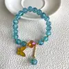 Pulsera de Cristal Super Hermosa con Cuentas de Explosión y Cuentas Redondas Agrietadas como Regalo de Cumpleaños para Mejores Amigas, Transmisión en Vivo, Puesto de Venta al por Mayor en Lugares Turísticos