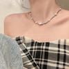 Colar Ins Simples Frio Doce Legal Transfronteiriço Prata Criativo Design Sofisticado Elegante