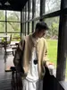 Cárdigan de punto estilo falso dos piezas estilo old money para hombre, suelto y casual, abrigo elegante y cálido para otoño e invierno