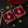 Nova Bolsa Quadrada Pequena Vermelha para Bloquear a Porta de Casamento com Caractere "Felicidade Dupla", Jogo Criativo de Boas-Vindas de Casamento Envelope Vermelho para Abrir a Porta