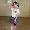 Conjunto de Chaleco y Falda para Niña 2026 Nuevo Estilo Primavera y Verano Falda Corta para Niña Grande Camiseta sin Mangas Conjunto de Dos Piezas para Niños