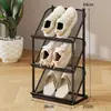 Estante de secado de zapatos para balcón, suelo, hogar, artefacto de secado de zapatos, multifuncional, de hierro, para colgar zapatos en interiores, estante de almacenamiento simple