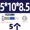 Tornillos de Acero Inoxidable 304 de Cabeza Baja Antiaflojamiento y Antichoque para Pegamento, Cabeza Delgada, Pegamento Azul Interno Torx M2M3-M8
