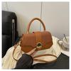 Bolsa Quadrada Pequena Transversal de Ombro Portátil Simples Casual Moderna Estilo Coreano Fashion 2025 para Pendular de Grande Capacidade