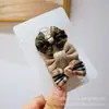 Accesorios para el Cabello de Niños Pinza para el Cabello de Tela Completa Juego de Tres Piezas Mini Lazo de Tela Pinza para el Cabello de Niños Pinza Lateral para Bebé Venta al por Mayor