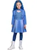 Descendientes 5 País de las Maravillas Oscuro Princesa Azul Chloe disfraz cosplay Vestido azul de princesa para niñas Halloween