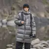 Ootd Jaqueta de Penas Brancas de Pato de Comprimento Médio Acima do Joelho Três Provas para Uso Externo para Homens e Mulheres Jaqueta de Inverno à Prova de Frio e Vento para Homens