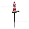 Farol de Jardim Transfronteiriço Montado no Chão Artesanato de Resina Decoração Farol Externo Movido a Energia Solar Montado no Chão