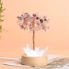 Dientes de Cristal Blanco luces de colores con interfaz USB Árbol de la fortuna de grava de cristal luz nocturna para el hogar adornos de escritorio para oficina