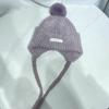 Moda Coreana Gorro de Lana con Bola de Piel Dulce para Mujer Otoño e Invierno Grueso Cálido Protección para las Orejas Gorro Lei Feng Que Muestra la Cara Pequeño Gorro Pulóver