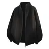 Casaco Cardigan de Tricô de Alta Qualidade Marca NASA Masculino Outono Casual Solto Cor Sólida Lã Top Tendência