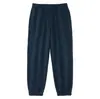 Calça Jogger Lisa Solta Outono/Inverno 2025 para Jovens Calça de Moletom Casual Engrossada para Meninos Calça Esportiva Infantil