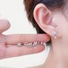 Pendientes de acero de titanio 316L con microincrustaciones de circonio y chapado en oro y cobre, con forma de hueso de oreja, AB, coloridos, con perforación transfronteriza, joyería para oreja.
