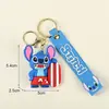 Llavero colgante de Stitch transfronterizo, figura de goma blanda de dibujos animados, regalo de vacaciones, pequeño regalo creativo, personalizable