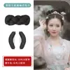 Bolsa para peluca hanfu estilo antiguo, una sola pieza, línea de la canción larga, moño, accesorios para el cabello, traje antiguo para mujer, bolsa redonda con cuerno retorcido, estilo COS