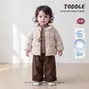 Ropa de invierno estilo coreano para bebé niña niña pequeña chaqueta acolchada floral suéter tejido pantalones de algodón con encaje conjunto para niña