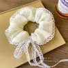 Suave con el cabello, elegante y con estilo, scrunchie, pasador de malla floral pequeño estilo coreano, accesorio para el cabello plisado de estilo de hada
