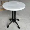 Mesa y Silla de Estilo Francés para Exterior Balcón Silla de Ratán Silla de Ratán Juego de Tres Piezas Cafetería Tienda de Té con Leche Casa de Huéspedes Silla de Comedor Vintage para Exterior